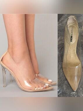 Fashion Nova transparent clear heels